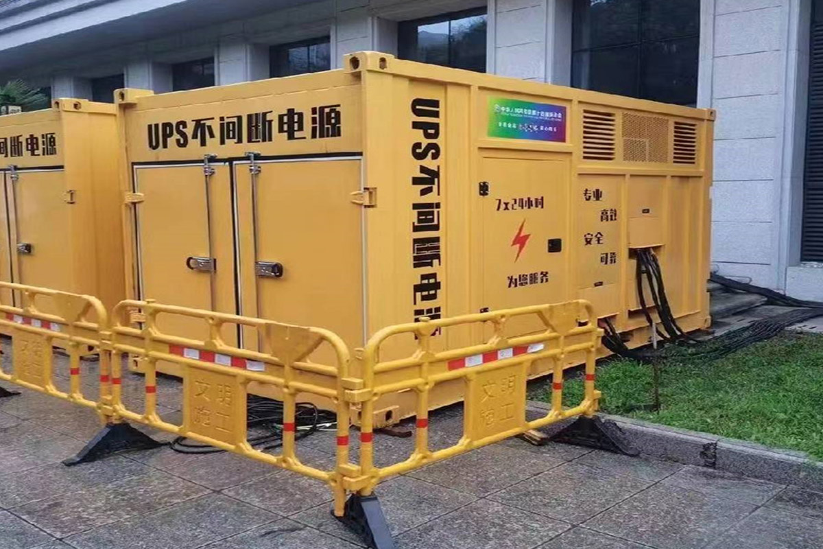 桓仁发电机租赁施工现场