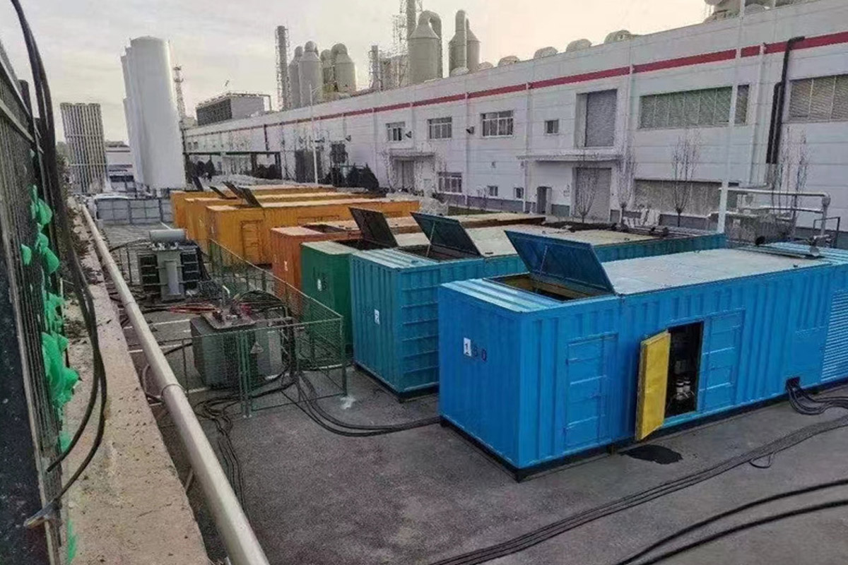 桓仁发电机租赁施工现场